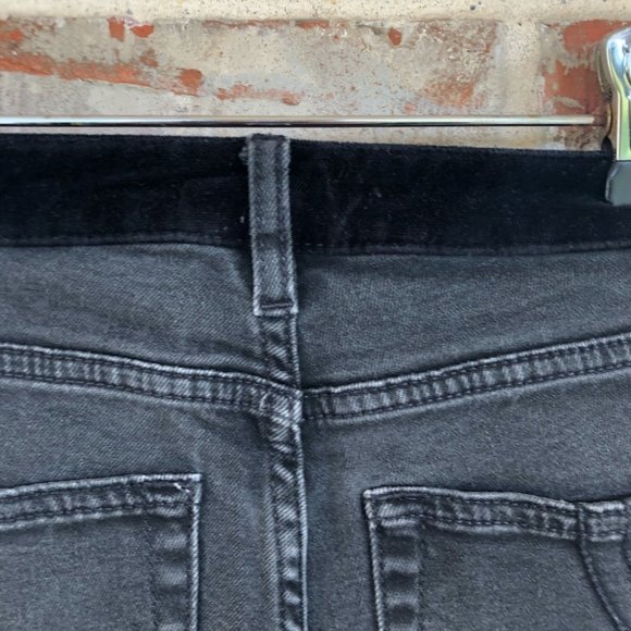 Maje Black Velvet Trim Pino Designer Skinny Jeans 24 - Picture 8 of 12